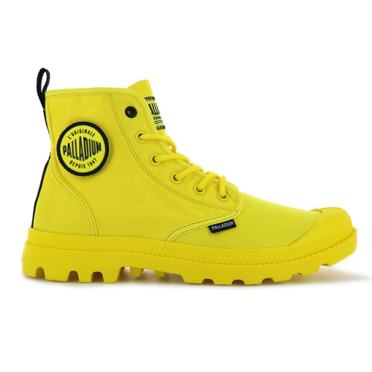 Bottes Palladium Pampa Smiley Change Femme Jaune | FR LMC914Z